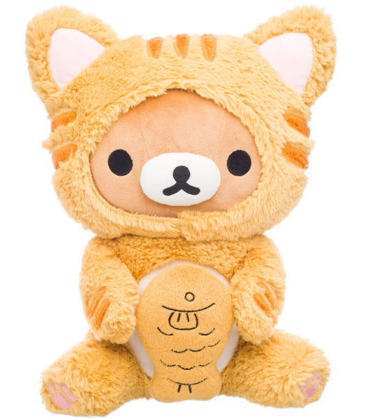 Rilakkuma Tiger Eating Fish Plush