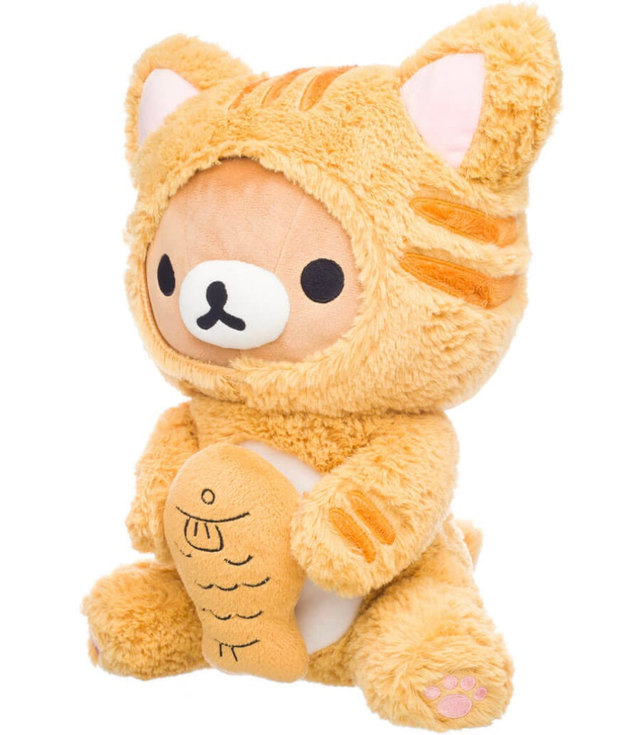 Rilakkuma Tiger Eating Fish Plush