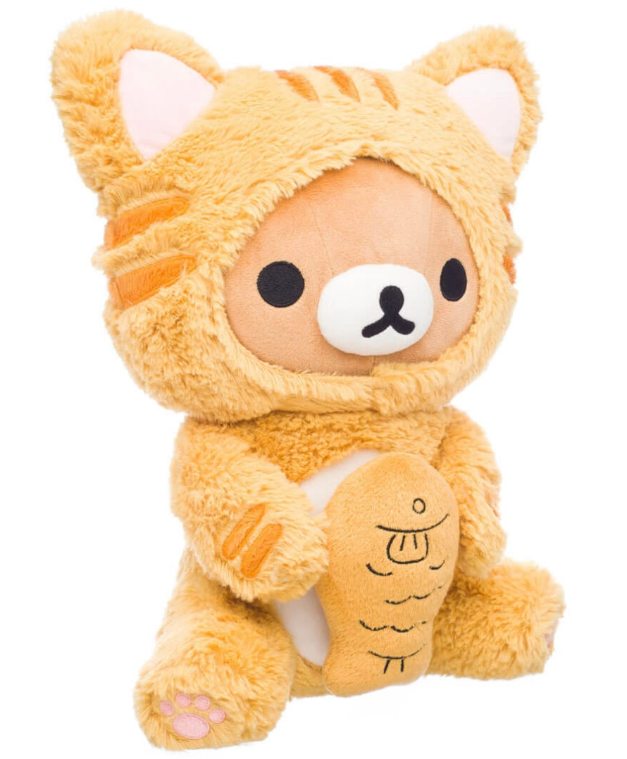 Rilakkuma Tiger Eating Fish Plush