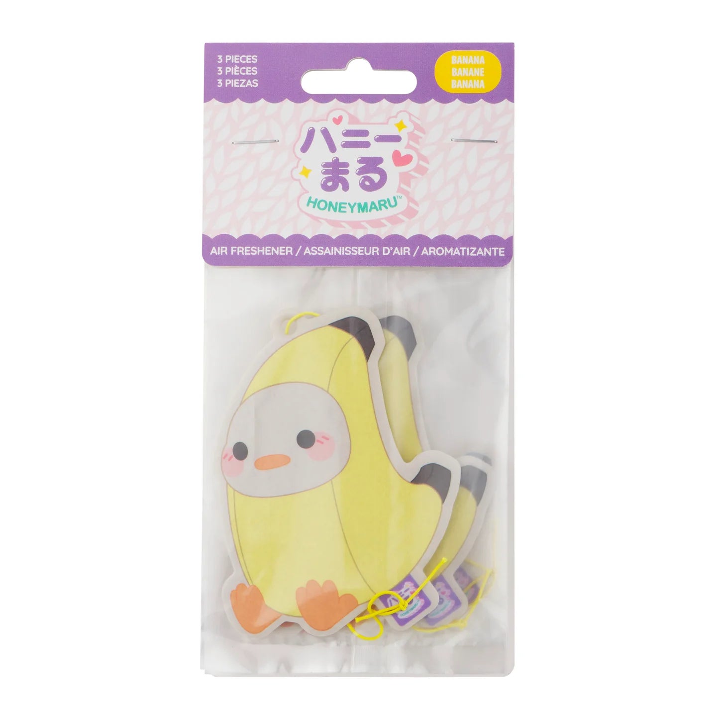 Honeymaru Banana Duck Air Freshener 3-Pack