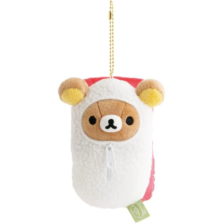 Rilakkuma Sushi Plush Keychain – Japan Exclusive (Salmon Nigiri)