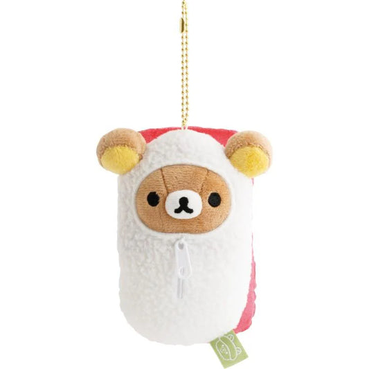 Rilakkuma Sushi Plush Keychain – Japan Exclusive (Salmon Nigiri)