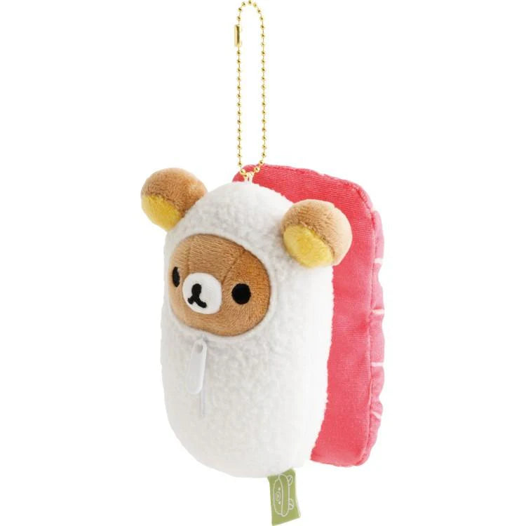 Rilakkuma Sushi Plush Keychain – Japan Exclusive (Salmon Nigiri)