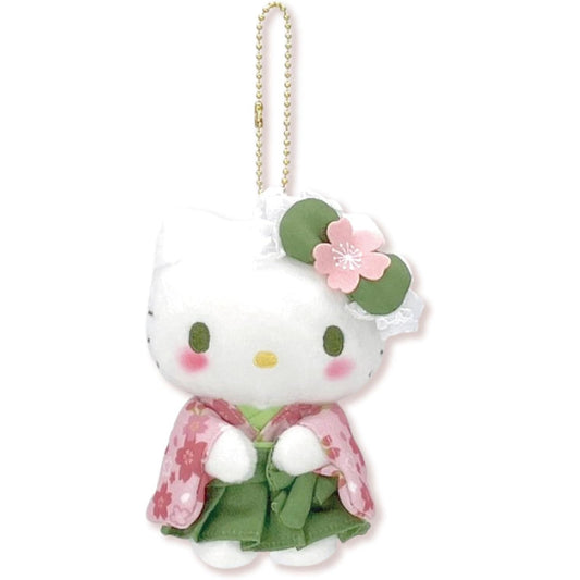 Hello Kitty Matcha Kimono Plush Keychain (Japan Exclusive)