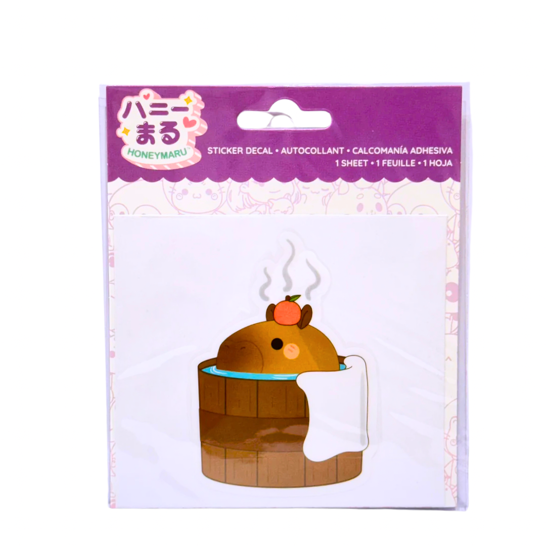 Honeymaru Capybara Onsen Decal Sticker